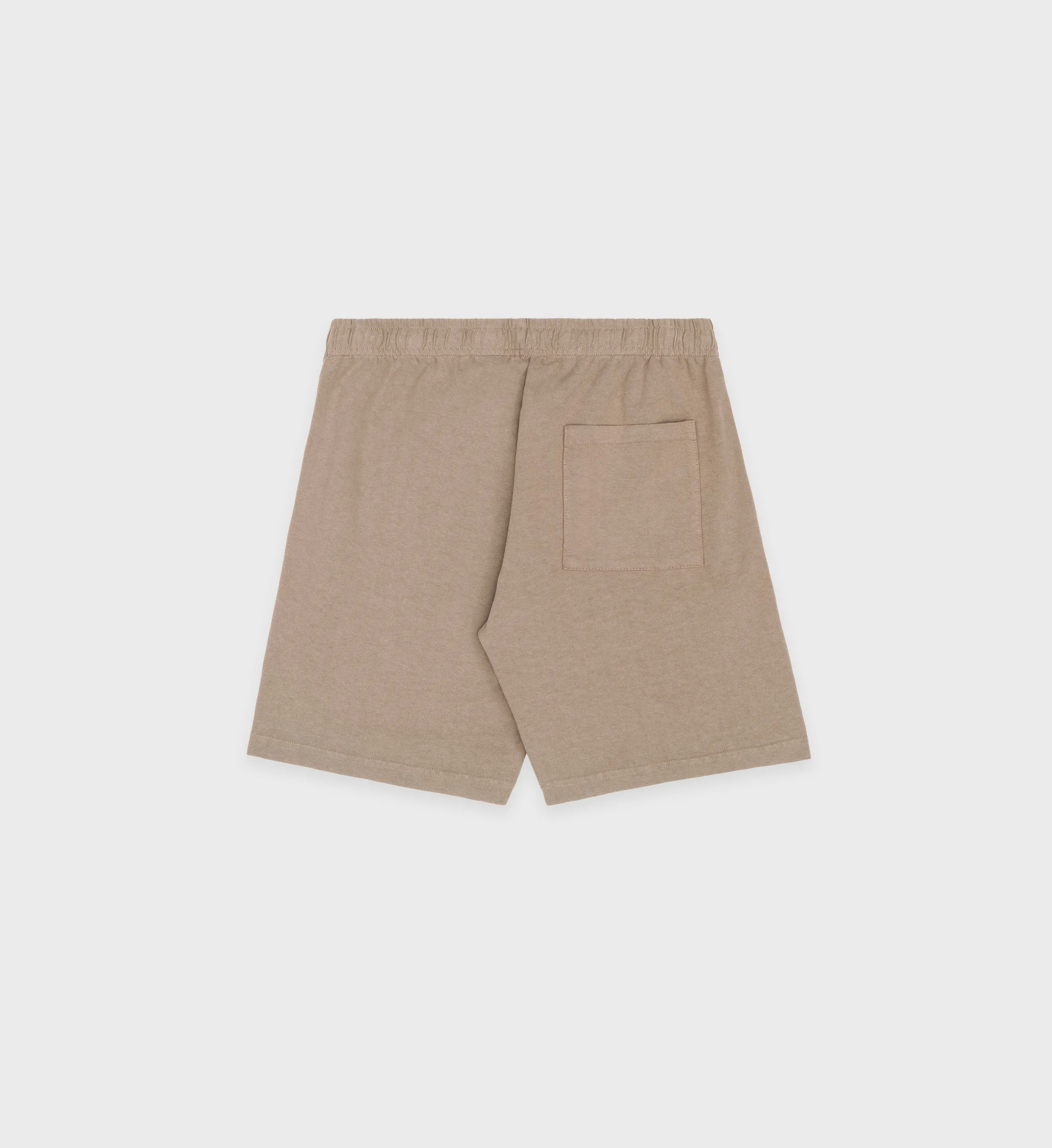 Made In USA Gym Short - Espresso/White