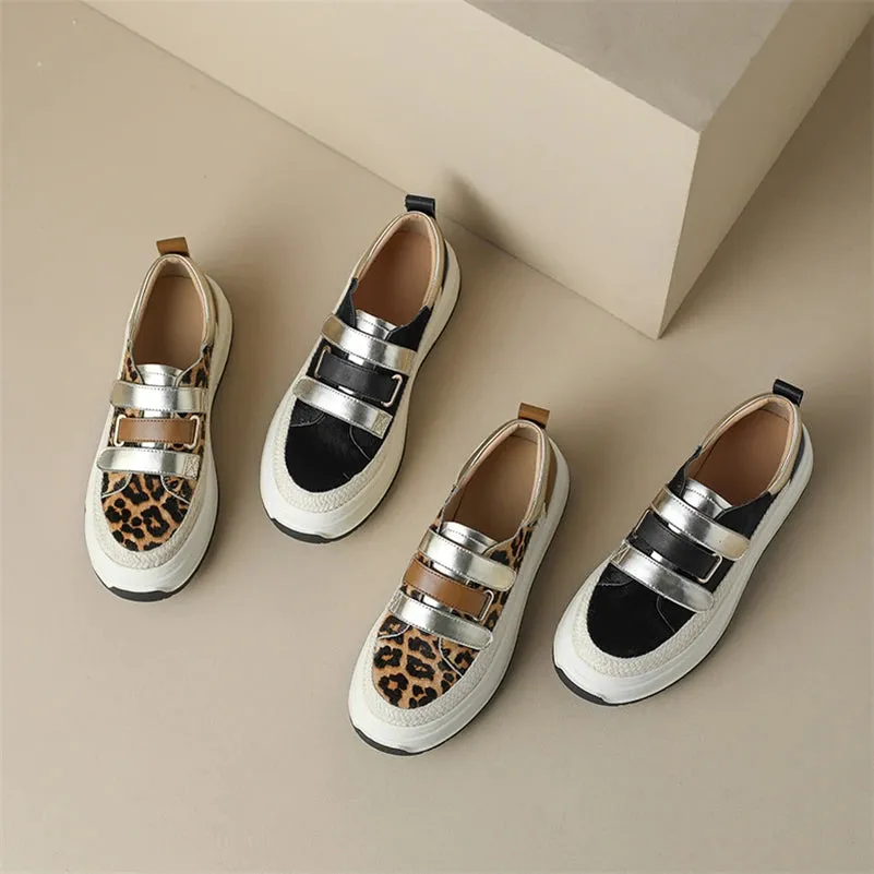 MBCS1149 Women's Casual Shoes - Flats Sneakers - Leopard Pattern