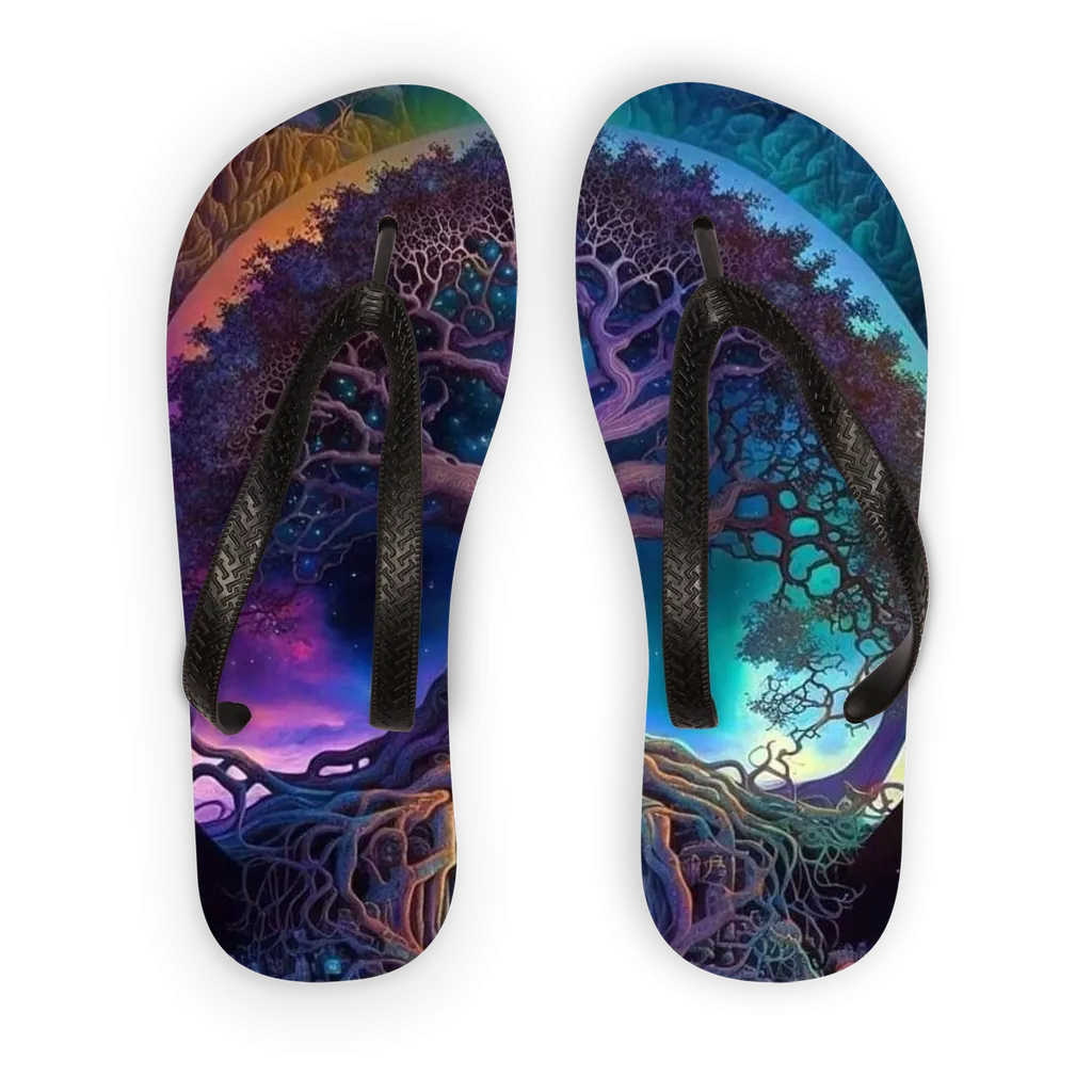 McGregor Clan- Zero Point Tree Adult Flip Flops