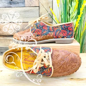 Monarca Butterflies - Loafers Artisan Leather Women Shoes