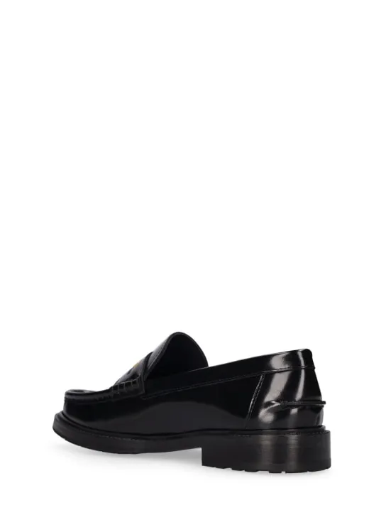 Moschino   25mm Moschino College leather loafers 