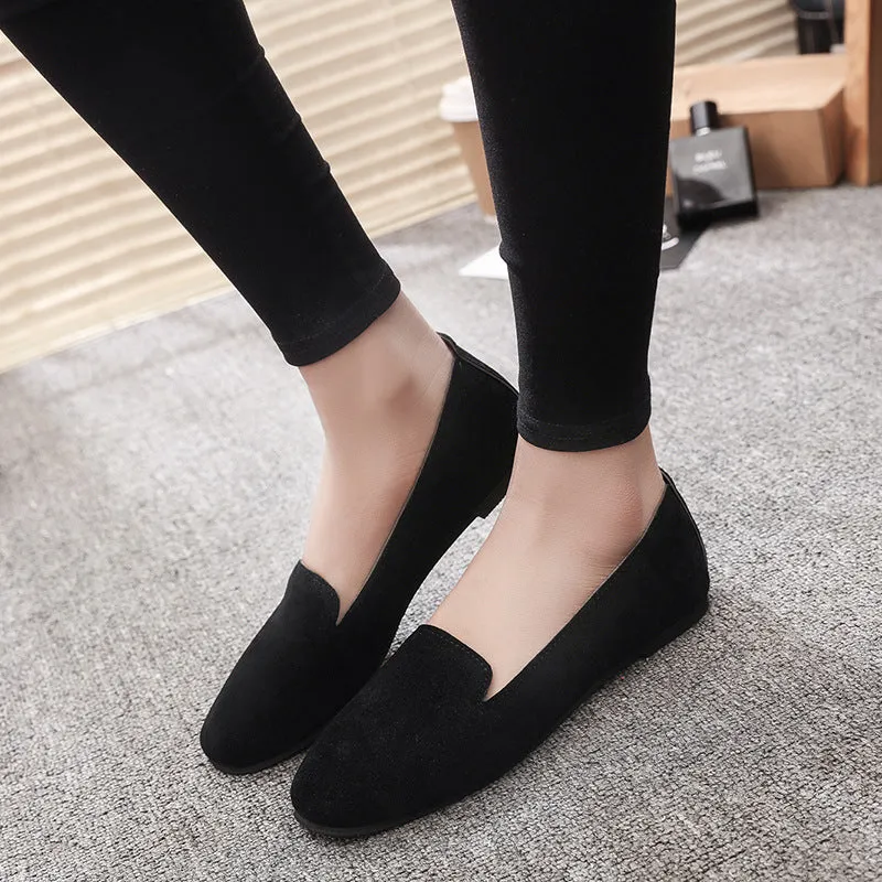 Mouth round flat shoes - Women's shoes