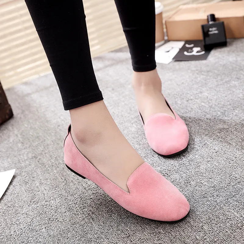 Mouth round flat shoes - Women's shoes