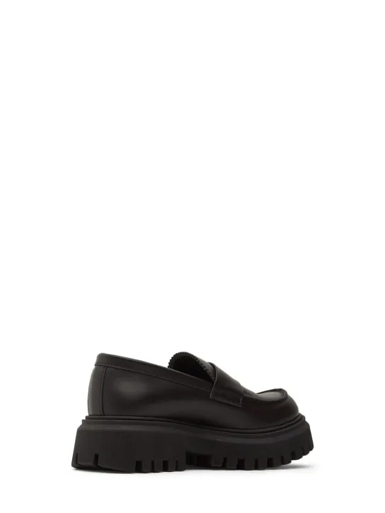 MSGM   Leather loafers w/ logo 