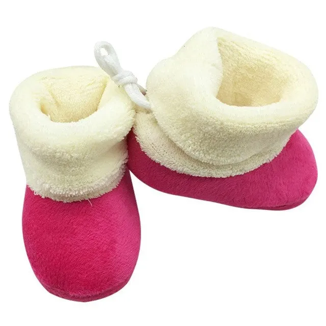 New Winter Newborn Baby Flock Warm Pre-walker Shoes Infant Boy Girl Toddler Soft Soled First Walker