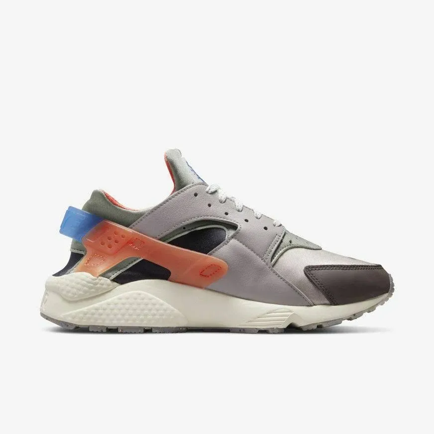 Nike Men's Air Huarache Shoes - Enigma Stone Gray / Racer Orange