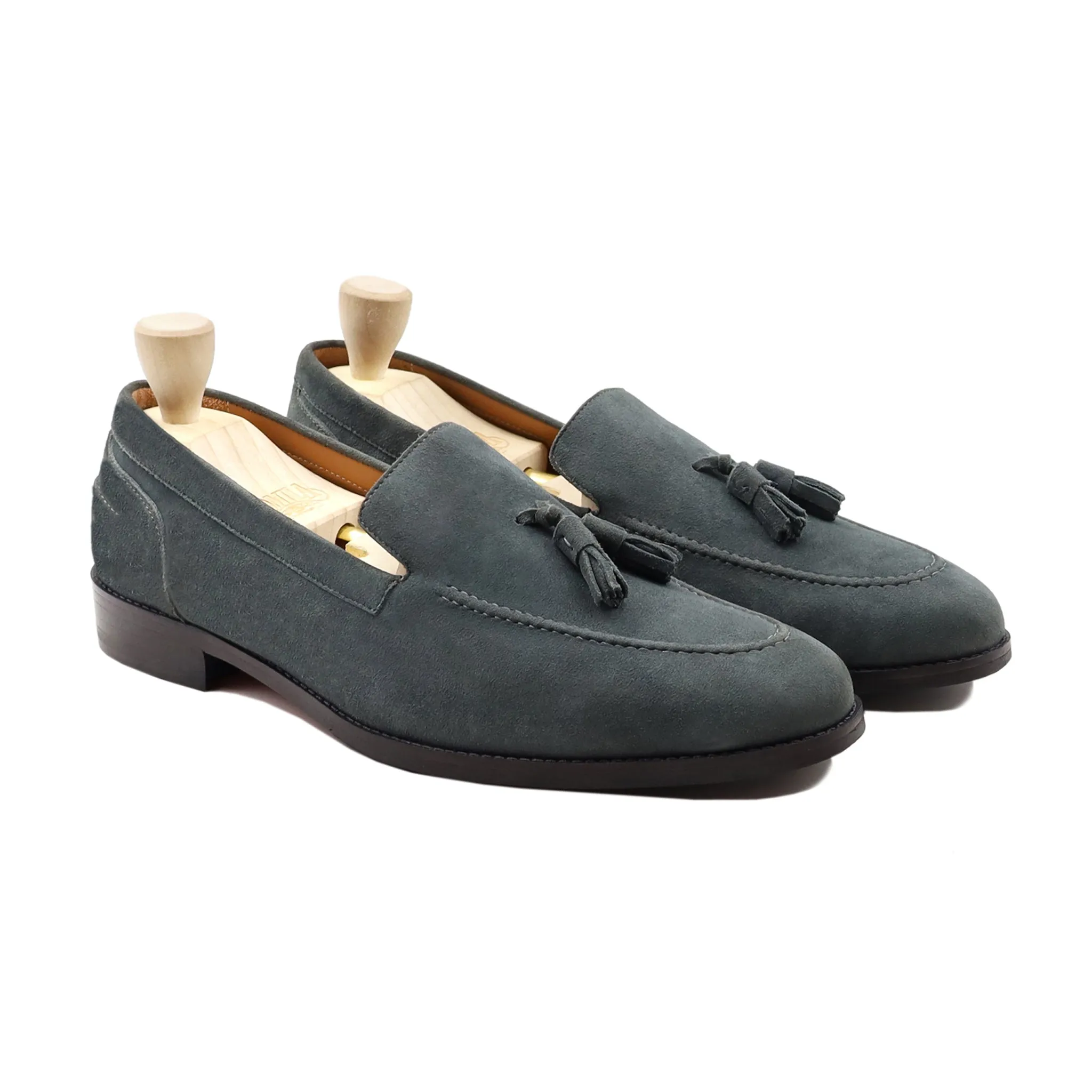 Norfolk - Men's Charcoal Grey Kid Suede Loafer