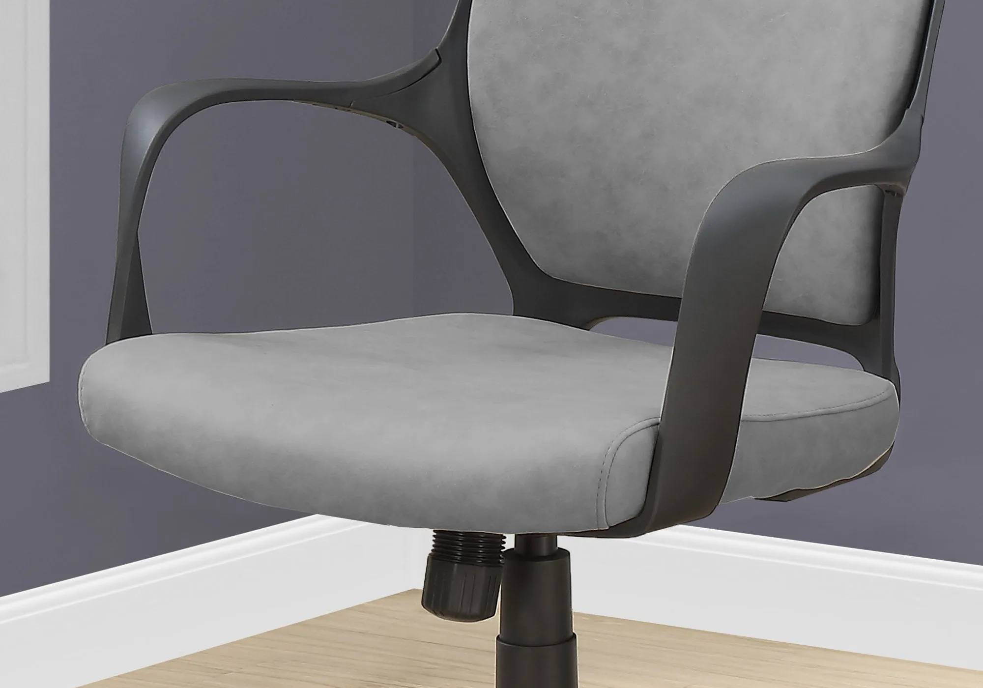 Office Chair - Grey Microfiber / High Back Executive