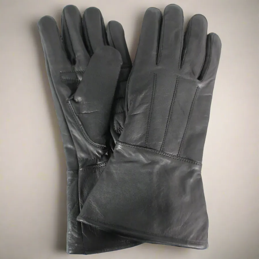 Open Road Men's Gauntlet Leather Motorcycle Gloves