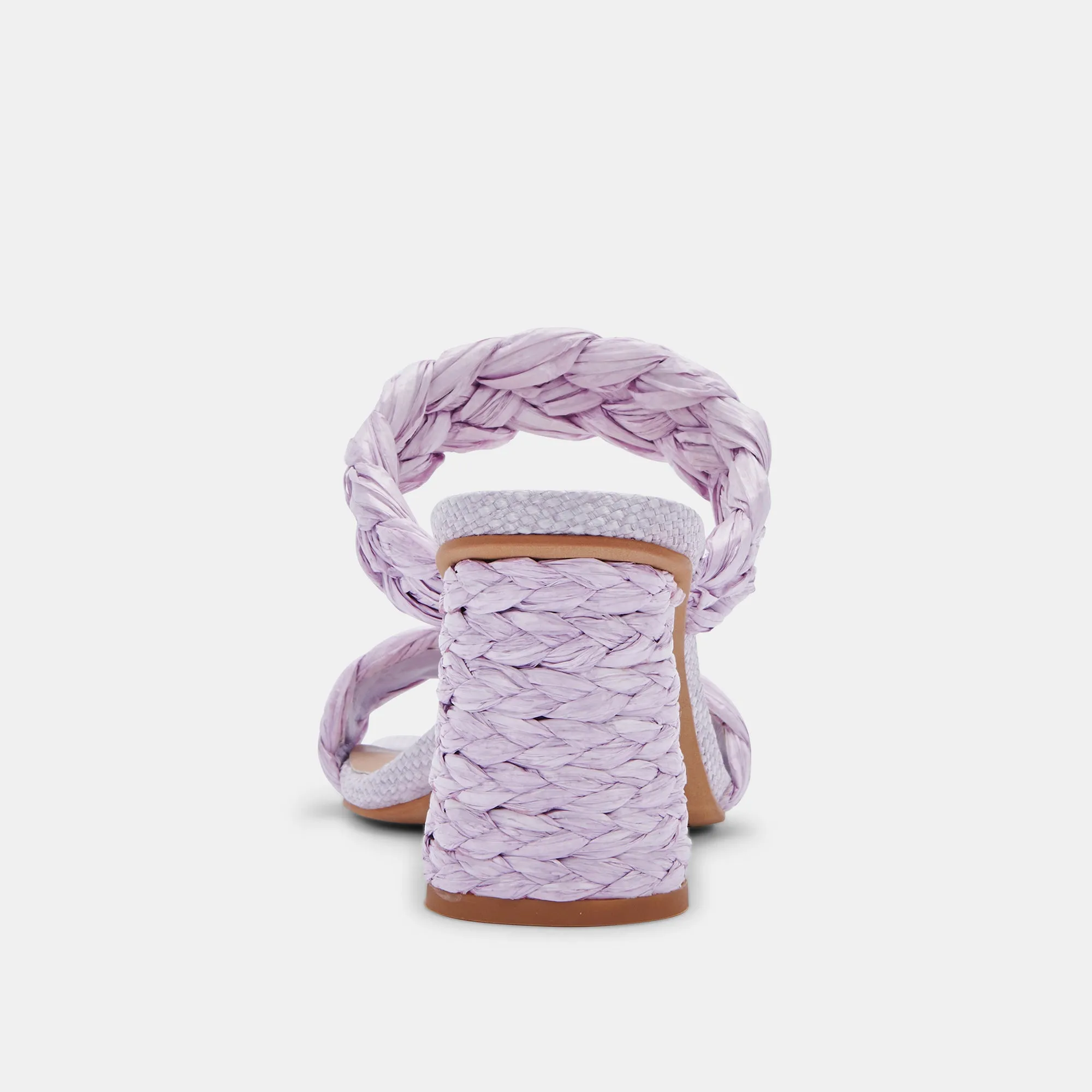 PAILY RAFFIA HEELS LILAC RAFFIA