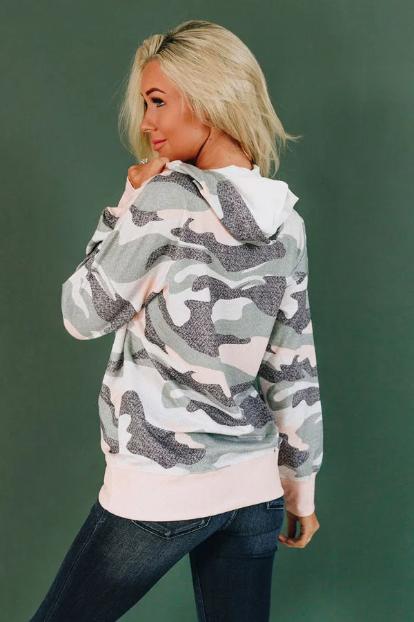 Pumped Up Kicks Camo Drawstring Hoodie