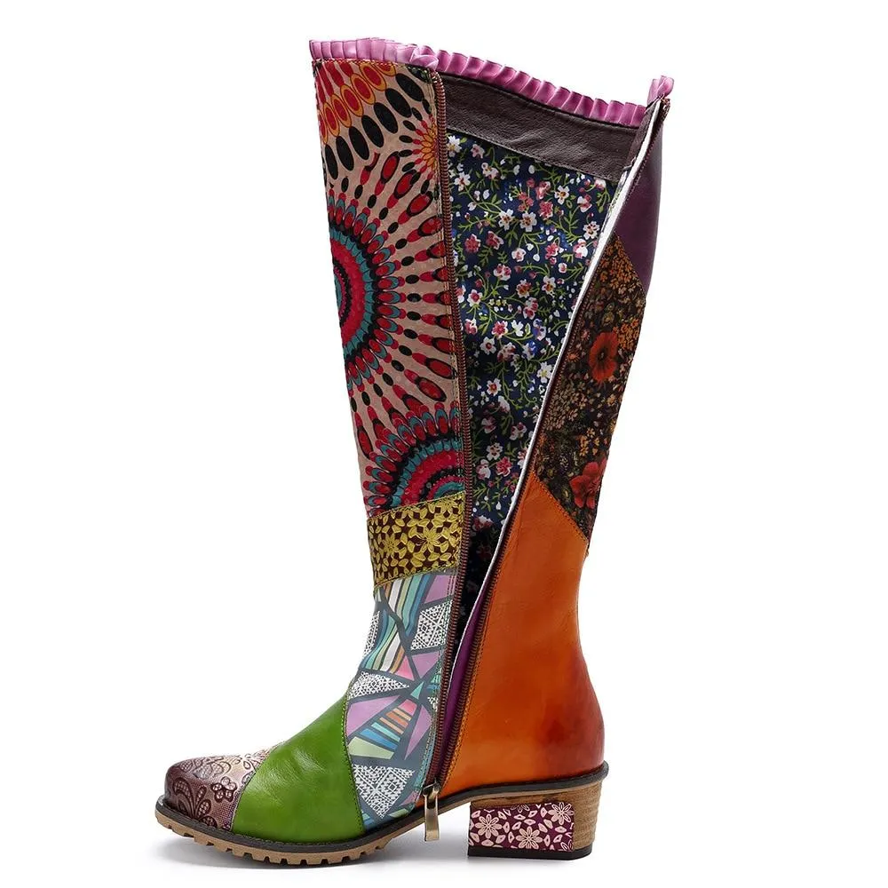 Raya Sunshine Boho Hippie Knee High Boots