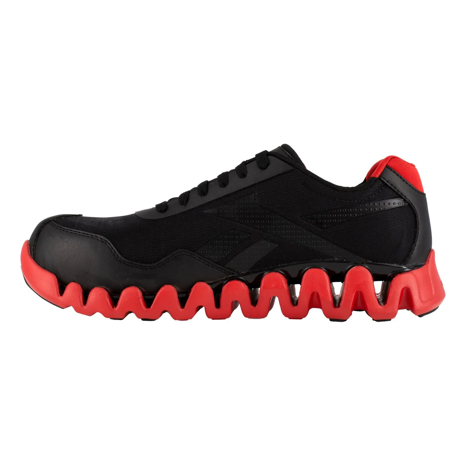 Reebok Mens Black/Red Mesh Work Shoes Zig Pulse Athletic CT