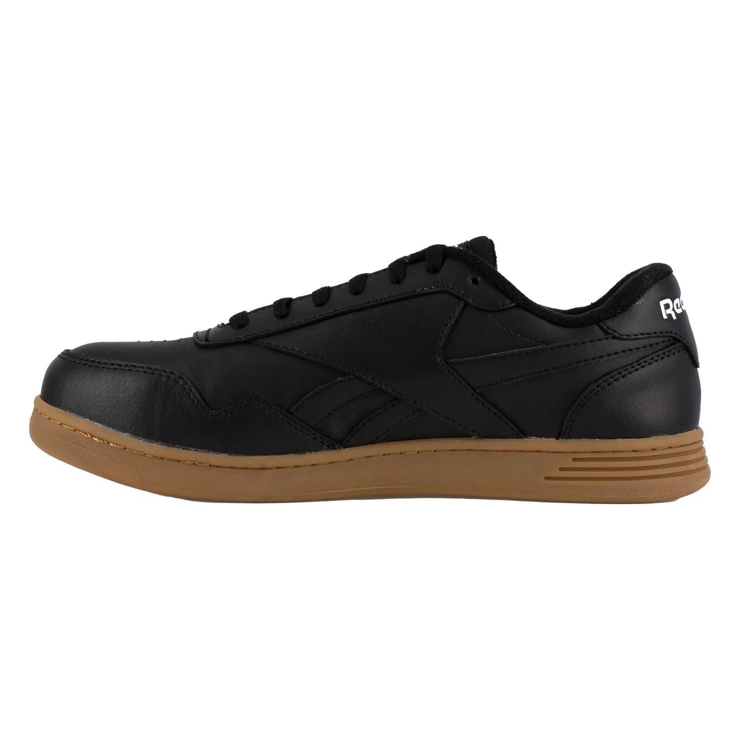 Reebok Womens Black/Gum Leather Work Shoes Club Memt Classic CT