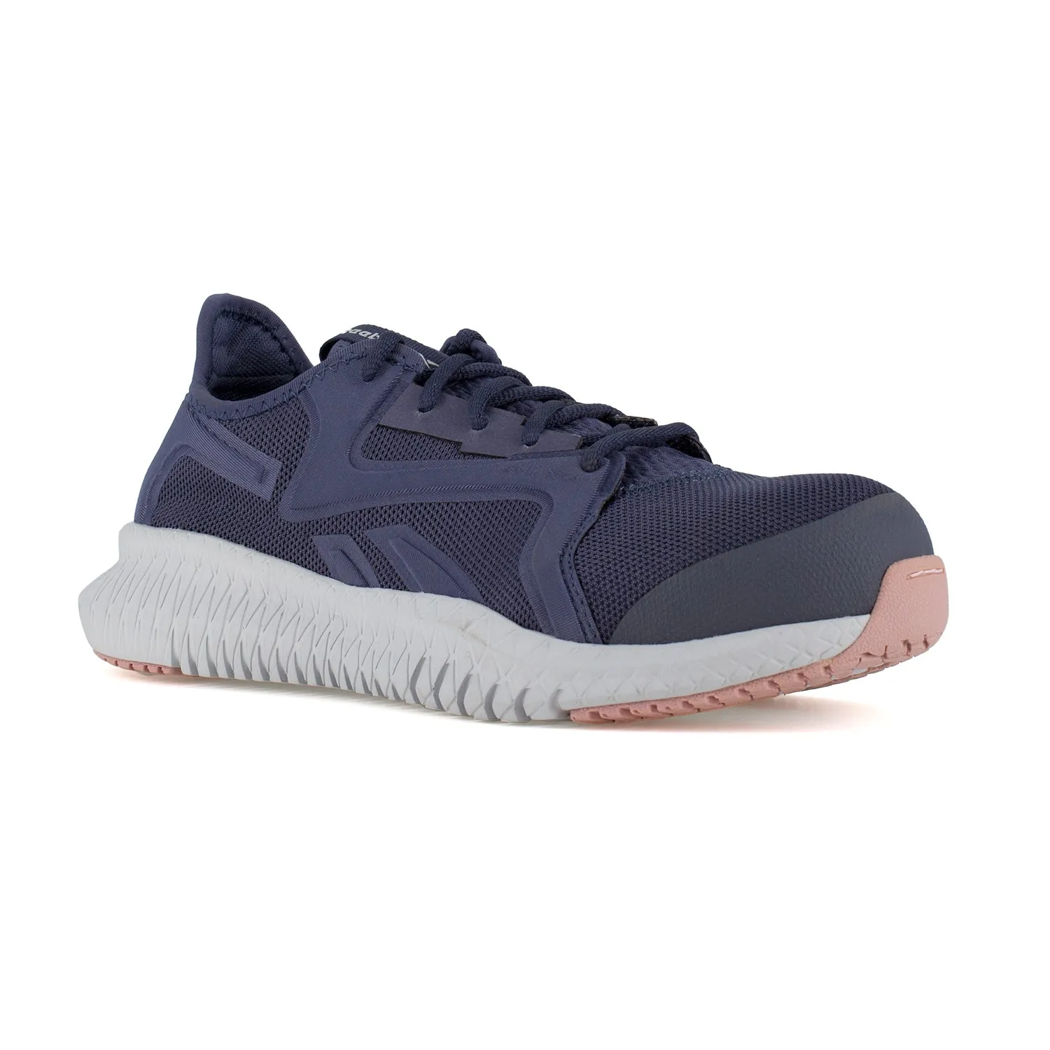 Reebok Womens Blue/Pink Textile Work Shoes Flexagon Athletic CT EH