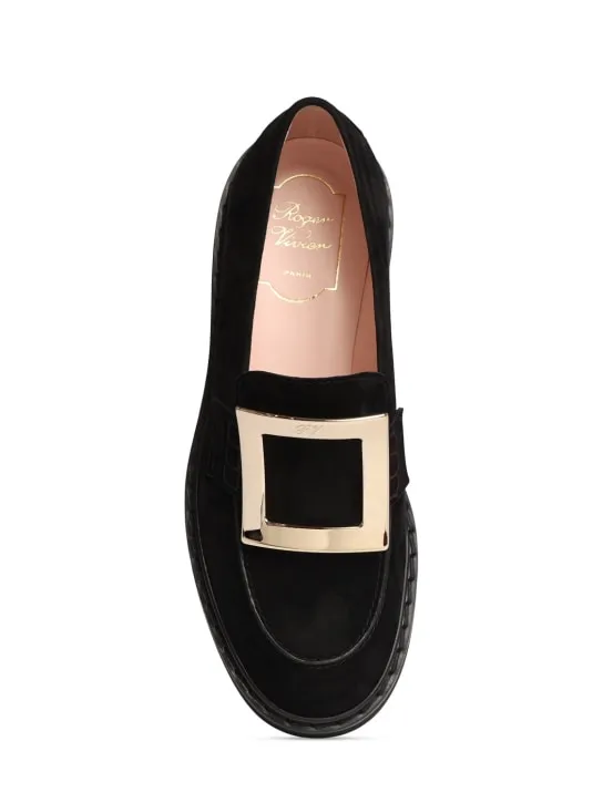 Roger Vivier   25mm Viv Rangers suede loafers 