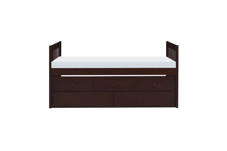 Rowe collection Espresso Trundle Bed w/ 3 drawers