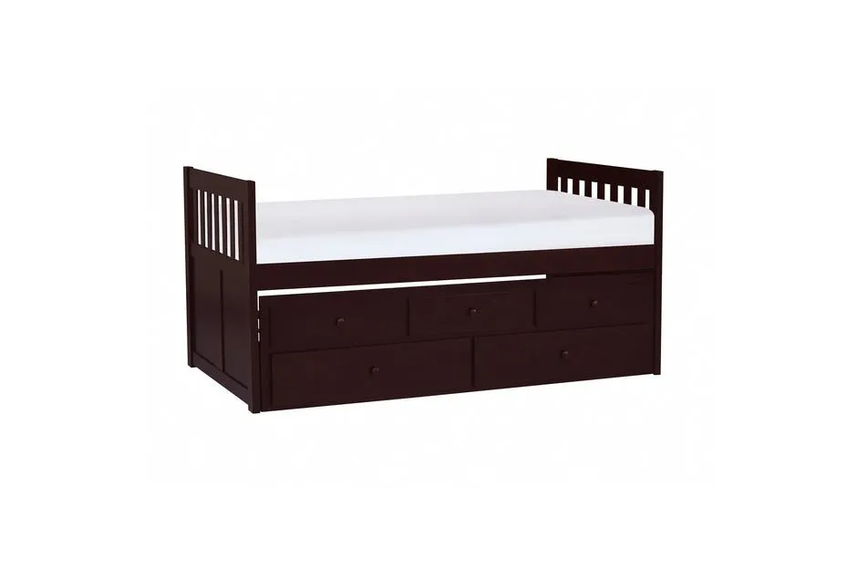 Rowe collection Espresso Trundle Bed w/ 3 drawers