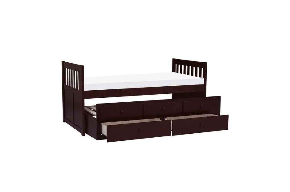 Rowe collection Espresso Trundle Bed w/ 3 drawers