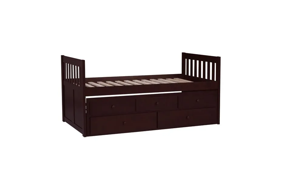 Rowe collection Espresso Trundle Bed w/ 3 drawers