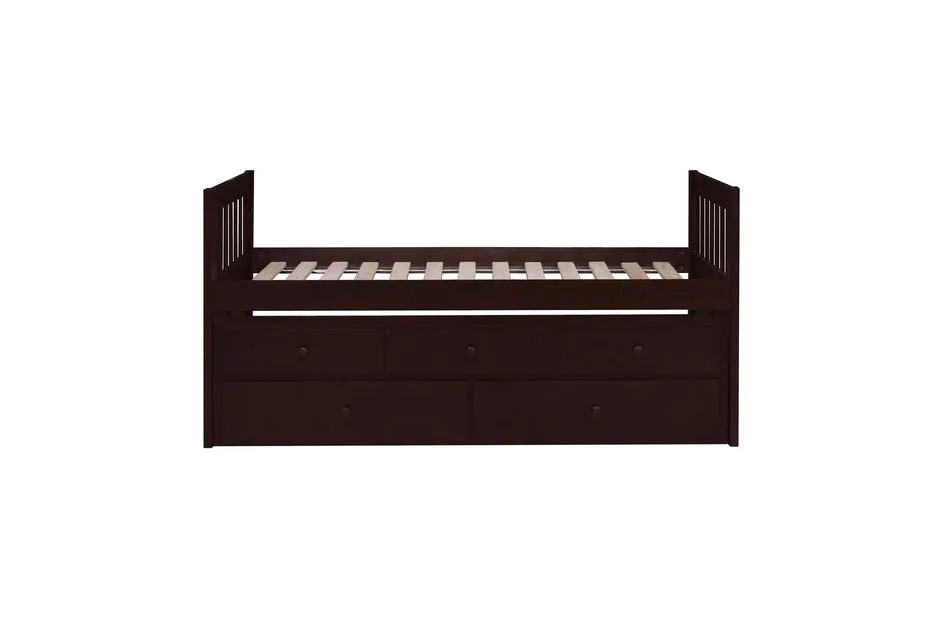 Rowe collection Espresso Trundle Bed w/ 3 drawers