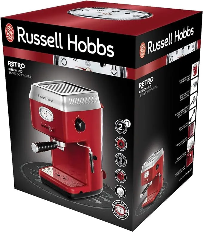 Russell Hobbs Retro Espresso Coffee Machine 28250-56