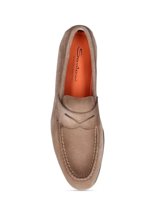 Santoni   Door suede loafers 