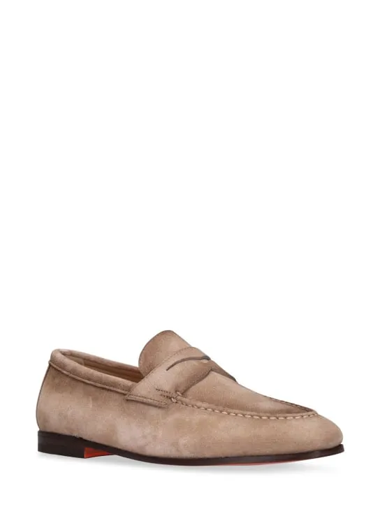 Santoni   Door suede loafers 