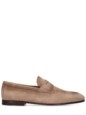 Santoni   Door suede loafers 