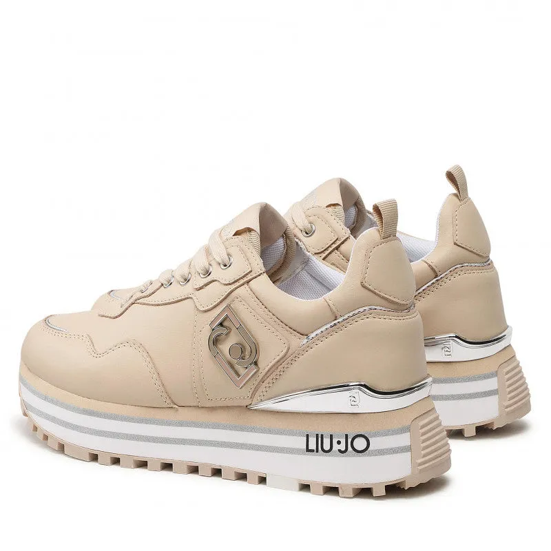 Scarpe Donna LIU JO Sneakers Platform Wonder 01 in Pelle Nude