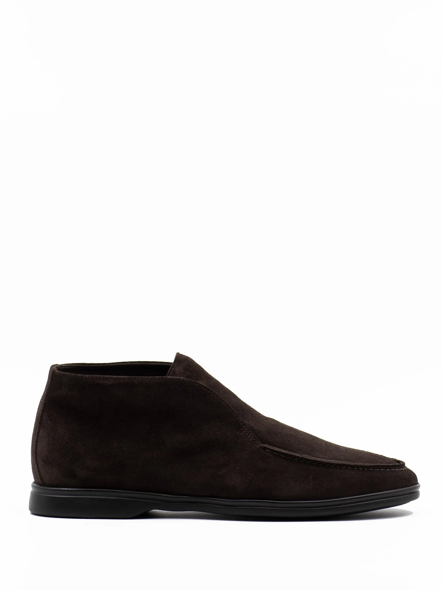 Shearling-lined Como in brown suede