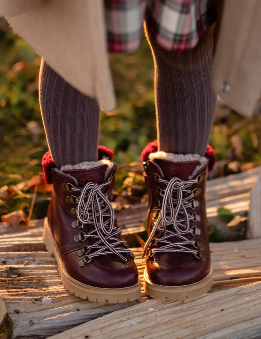 Shearling Winter Boot - Plum