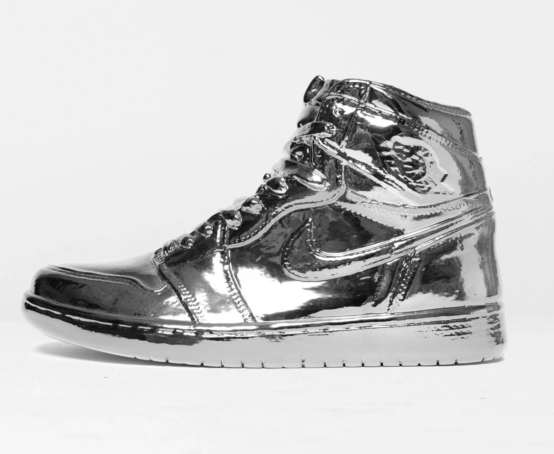 SS002 Chrome Nike Air Jordan Shoe Sculpture by Ceeze