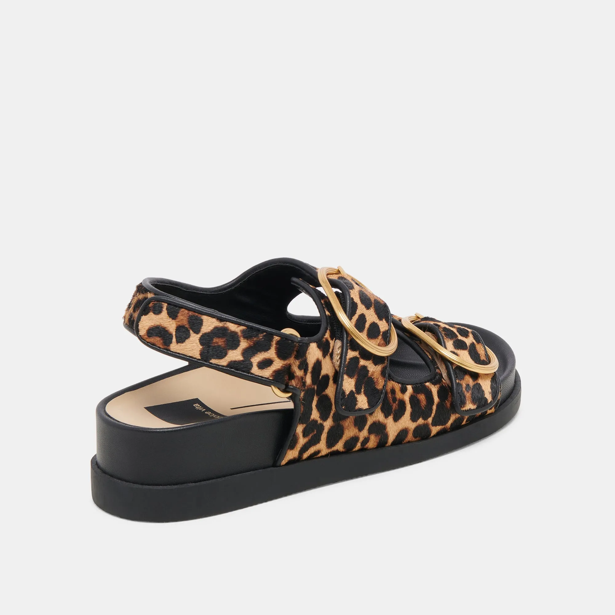 STARLA SANDALS LEOPARD BLACK CALF HAIR