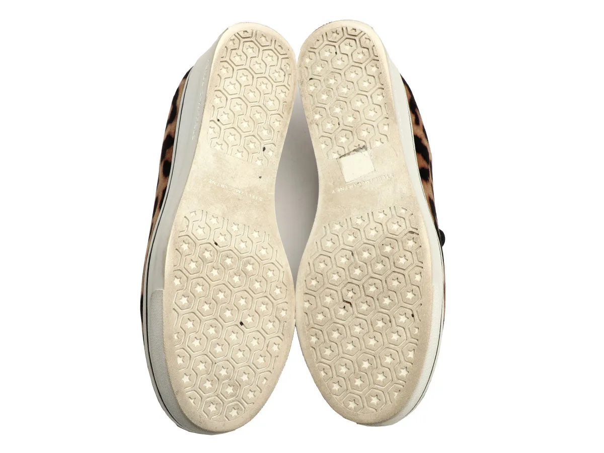 Stella McCartney Velvet Leopard Binx Platform Slip On Sneakers