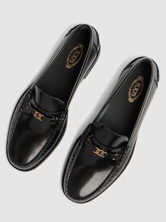 Tod&#x27;s   10mm Logo leather chain loafers 