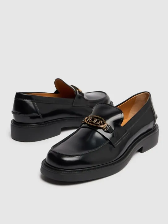 Tod&#x27;s   20mm Leather chain loafers 