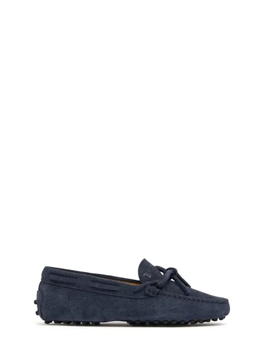 TOD&#x27;S JUNIOR   Gommino suede loafers w/laces 