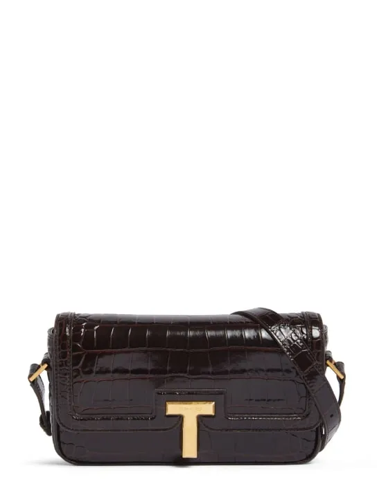 Tom Ford   E/W embossed leather shoulder bag 