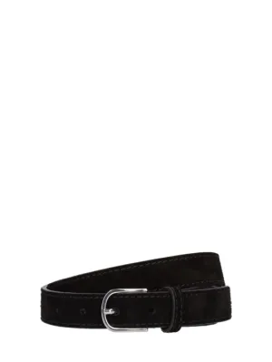 Toteme   2.5cm Slim suede belt 