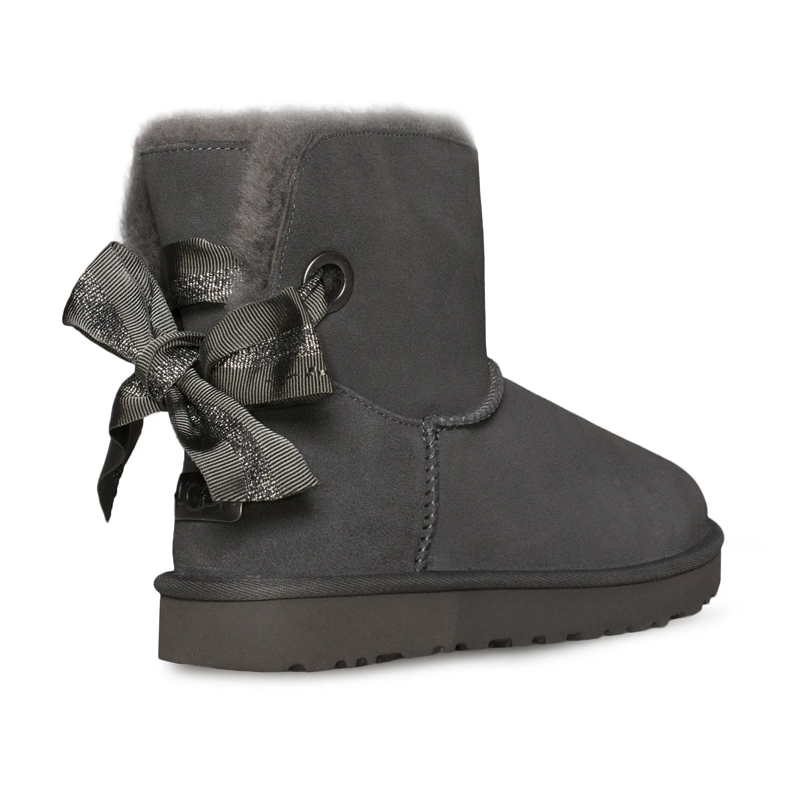 UGG Customizable Bailey Bow Mini Charcoal Boots - Women's