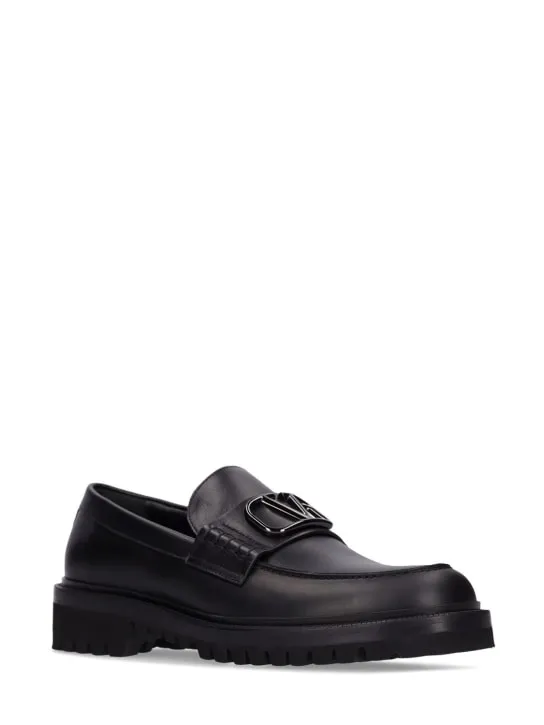 Valentino Garavani   Chainlord leather loafers 