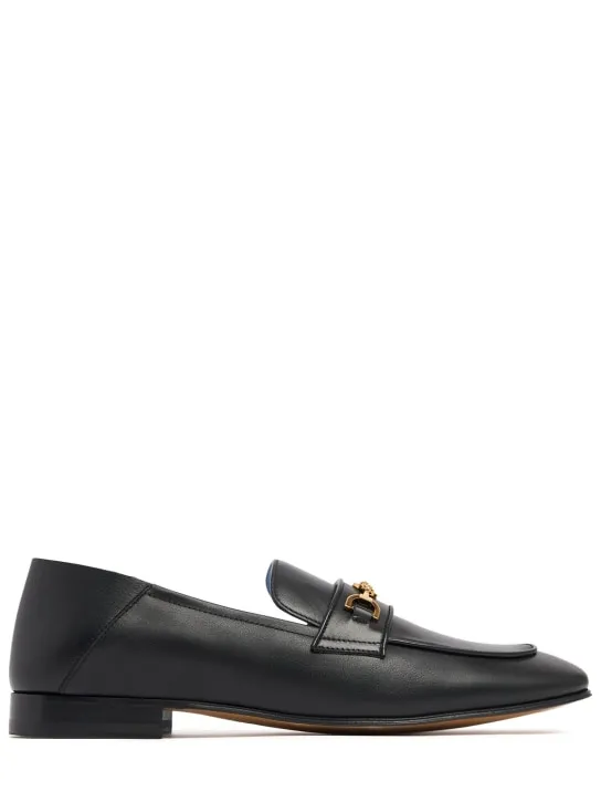 Versace   Leather logo loafers 