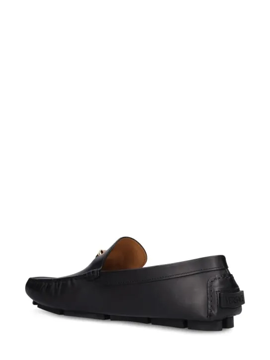 Versace   Leather medusa loafers 