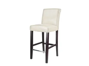 White Wooden Bar Height Stool