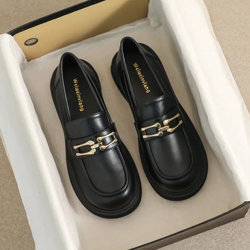 Women Casual Fashion Chain Soft Loafers