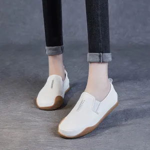 Women Soft Leather Minimalism Casual Loafers