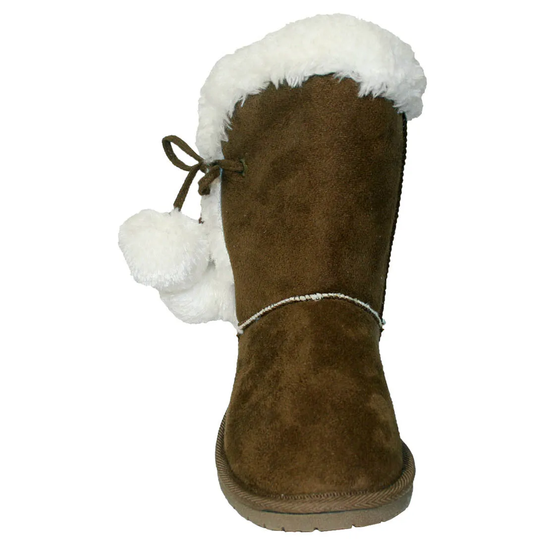 Women's 9-inch Side Tie Microfiber Boots - Chocolate